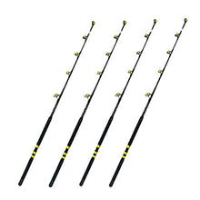 EAT MY TACKLE 80 Wide 2 Speed Fishing Reels on 130-160 lb Blue Marlin Rods (4 Pack) Black