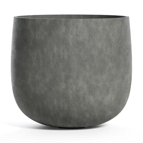 COSAPOTS Mondo Round Indoor/Outdoor Planter, 20x19in Grey Stone