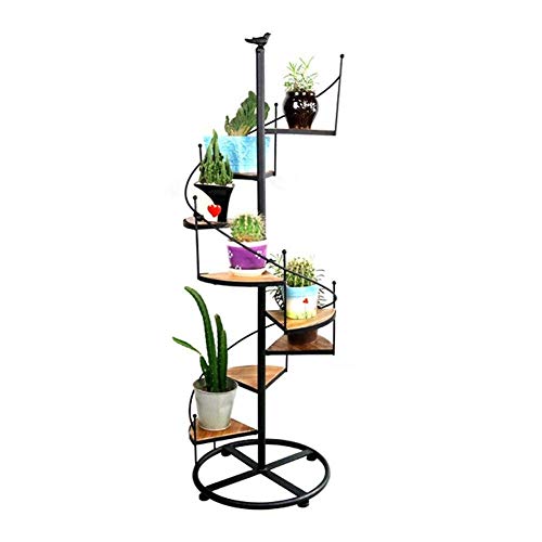 KOMFGT Plant Stands Plant Shelf Flower Stand Metal Flower Ladder Display Stand with 8 Levels Indoor Plant Stand Outdoor Garden Storage Shelf