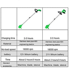 AMYYTL Cordless Grass Strimmer Electric Lawn Mower, Small Household ELD Lithium Battery Lawn Mower Rechargeable Multifunctional Weeding Artifact for Garden Lawn Outdoor Gardening,D