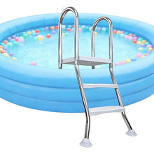 MSHOSAC Above Ground Swimming Pool Ladder, 4 Steps Double Sided Entry & Exit, Non-Slip, Max Load 551 lbs