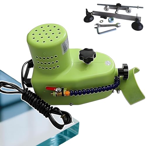 Straight Round Bevel Edger, Electric Glass Edger 800w/8000rpm, Diamond Glass Corner Grinding Edging Machine, Portable Small Glass Edger 14 Lbs, 1-3 M/Min Grinding