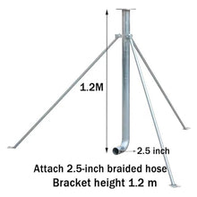 BAIYITONGDA Big Rain Gun Sprinkler with Tripod Base, 2" Impulse Impact Sprinkler, 360° Large-Area Watering Spray, Lawn Sprinkler for Farmland Irrigation, Dust Removal