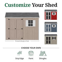 Little Cottage Co. 8x10 Value Workshop Shed with Operable Windows and Floor, Outdoor Wood Storage Do-It-Yourself Precut Kit