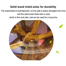 Wood Water Wheel Fountain Feng Shui Wheels Yard Decorative Outdoor,Garden Decoration Water Feature with Bamboo Tube and Water Pump, Rustic Ornamental Waterfall Fountain for Outdoor Garden Patio Back