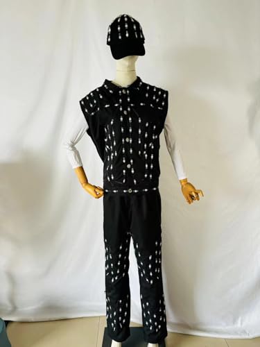 Earthradius LED Robot Costume Luminous Stage Dress Medium Black