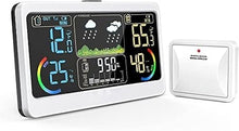 JDXQBLD 150M Wireless Weather Station Chargeable Room Thermomether Hygrometer with Weather Forecast Big LCD Display