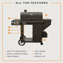 Oklahoma Joe's Tahoma Auto-Feed Charcoal 900 Smoker and Grill Black