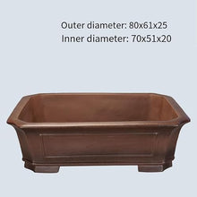 ULTRAWAVE Flower Pots Purple Sand Antique Handmade 80cm Rectangle Flower and Greenery Breathable Bonsai pots Decorative Planter