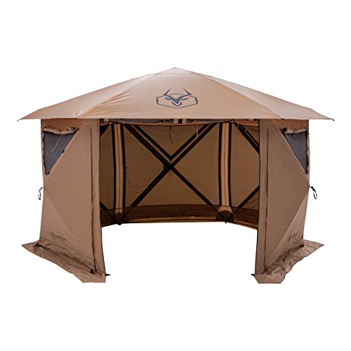 Gazelle Tents G6 Cool Top 6-Sided Portable Gazebo Badlands Brown