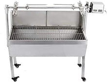 Automatic Electric Barbecue Grill Kit, Universal Outdoor Camping Motor Kit, Rotisserie Rotisserie, Stainless Steel Large Grill for Lamb Rotisserie with Pa