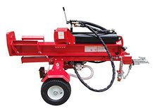 60 Ton, 15HP Hydraulic Gasoline Powered Log Wood Splitter Cutter Machine, with Electric Start and Battery, 18GPM 2 Stage Pump and Straight Wedge