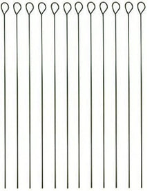 28" Green Steel Single Loop Plant Support Stakes (144)