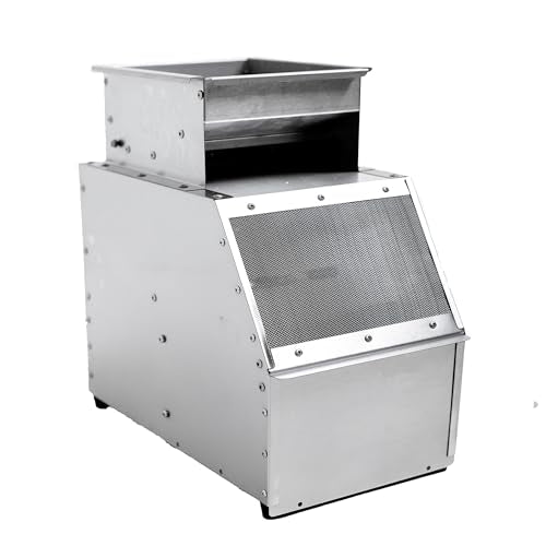 McbeAn Bird Feed Blown Shell Splitter, Electric Stainless Steel Grain Separator, Adjustable Speed Fan, 60-80 Kg/Hour, Small Chaff Blowing Machine, for Millet, Miscellaneous Grains, Melon Seeds