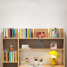 BALANBO Kids Desk and Chair Set with Drawers and Bookshelf Natural Color