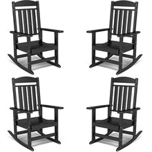 FOOWIN Outdoor Rocking Chair Set of 4, Oversized Rocking Chair Outdoor
