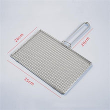 Grilled Fish Clip Stainless Steel Mesh Barbecue Skewer Household Grill Net Set