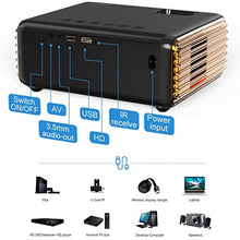 TEDILUVI Mini Projector 1920x1080p Retro Projectors 8000 Lumens Android Ios Home Bedroom Smart Phone Proyector