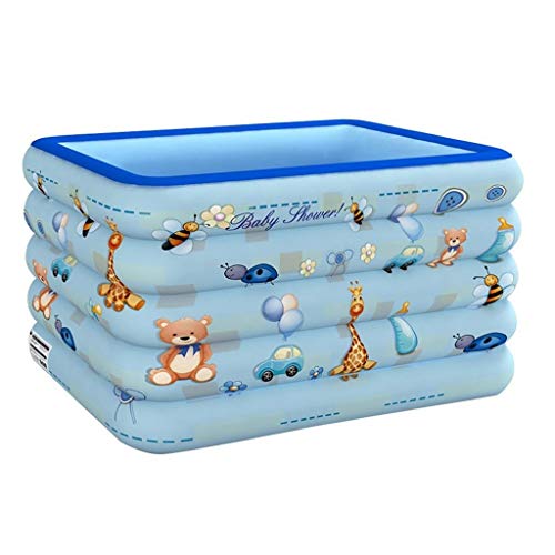 Family Inflatable Swimming Pool Children's Air Swimming Pool Independent Layered Airbag Height Adjustable Portable Outdoor Indoor Garden Backyard Water Play Summ