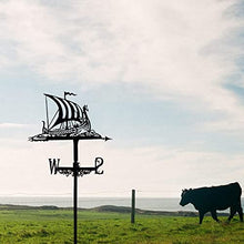 Weather Vane Metal Weathervane with Roof Mount Viking Battleship Motorcycle Weathercock Flying Roof Garden Metal Decorations for Outdoor Farm Yard Mount Yard (Style 5) (Style 1)
