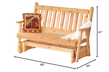 Furniture Barn USA Cedar 5' Traditional English Glider Natural Stain