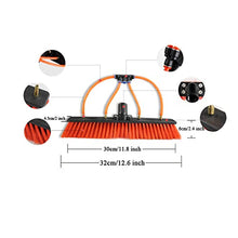 TOOJUN 20-36ft Water Fed Pole Kit Retractable Window Cleaning Pole Photovoltaic Panel Cleaning Tool Water Spray Cleaning Brush (4 Water Pores),6m/20ft