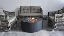AMS Fireplace | Modeno | Venice | Firepit Table | Cover and Lava Rocks Included | (Fuel: Natural Gas - Black)