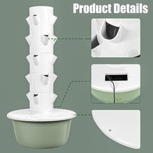KONGQIAA 5/7/9-Tier Vertical Hydroponic Growing System - Space Saving Indoor Herb Garden Kit for 20-36 Plants, Soilless Aeroponic Tower for Lettuce, Basil, Strawberries Black 7-Layer Grower