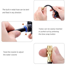 JDQTPOET Brass misting Nozzle tee with 8-inch Built-in Hose Adjustable 360° Rotation for Outdoor Patio Garden Cooling System Atomizing Nozzle + 12mm tee Belt 100pc