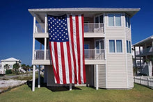 Homissor American Flag 12x18 Ft Large US Giant United State Flags Heavy Duty Outdoor Embroidered Stars for All Weather High Wind Sewn Stripes With 5 Brass Grommets