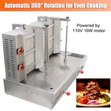 EQCOTWE Commercial Gas Shawarma Machine Rotary Gyro Kebab Grill Machine