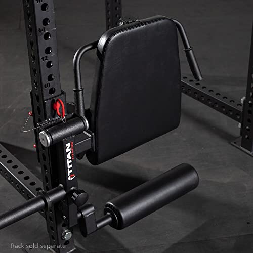 Titan Fitness Plate-Loaded Leg Curl and Extension Rack Attachment