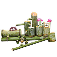 Water Features for The Garden Bird Bath Bamboo Fountain Bamboo Pipe Filtration and Pumping,Scenic Water Circulation System Water Feature Pump,6(90Cm/35.4In)