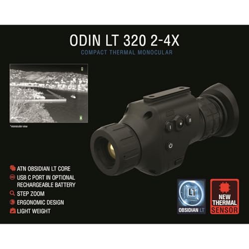 ATN Odin LT 320x240 4-8x 35mm Wearable Compact Thermal Monocular Black
