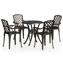 RJPLMFV 5 Piece Cast Aluminum Bistro Set Bronze