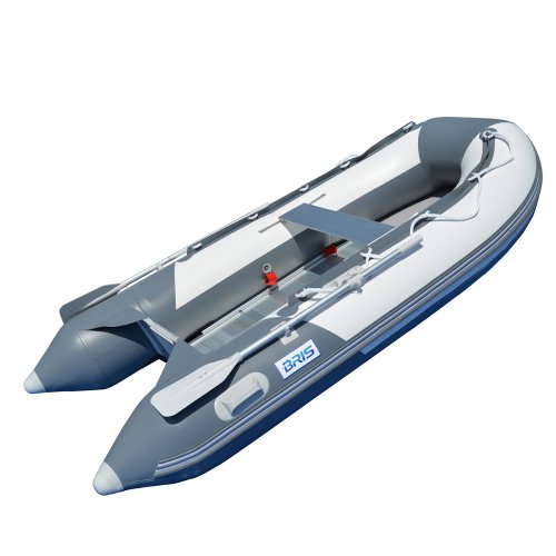 BRIS 8.2 ft Inflatable Boat Gray with White