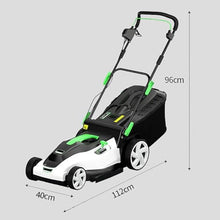 BVFNKQSC Hand Push Electric Lawn Mower, Plug-in Household Garden Lawn Mower, 6-Speed Adjustable, 30L-50L Large Capacity Grass Collection Box,2200w,20 Meter line