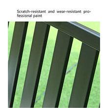 ELUKHT Household Outdoor Metal Double Rocking Chair, Outdoor Balcony Leisure Bench, Garden Swing Rocking Seat with Backrest and Armrest, for Garden, Terrace, Balcony (Without Cushion)