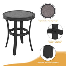 CASUAL WORLD 3-Piece Aluminum Bistro Set with Table and Swivel Chairs