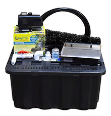 EasyPro Pond Products Vianti Falls Kit - Add a Waterfall to Any Block Wall - 11 ½” Stainless Spillway w/6” Extended Lip, Basin, EP850 Pump - No Light