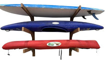 Log Kayak Rack Wall Kayak Holder Recycled Plastic Surfboard Rack Nutmeg Brown
