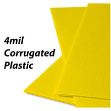 VictoryStore Custom We Buy Houses Yard Sign, 17x22 Inches Yellow Corrugated Plastic House Shaped Set of 100 Signs with Stakes