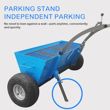 HayWHNKN Walk-Behind Push Drop Spreader 300kg Hopper Adjustable Spreading 1-6kg/m² Manure Spreader for Concrete Floor Warehouse Workshop