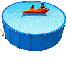 Round Lap Pool with Plastic Frame, Family Backyard Steel Frame Pool 2 3 4 5 Feet Deep, for Toddlers Age 1-3/ Kids Ages 8-12/ Adults, Blue Above-ground Pools/ Round Piscina Grande(1x0.6 M/470L/124GAL)