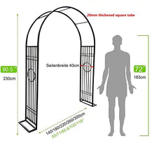 IBOWZ Garden Arch Trellis 1 Set Heavy Duty Rose Archway Wedding Garden Arch, Metal Arbour Trellis Flower Stand, 140cm, 180cm, 220cm, 260cm, 300cm, for Climbing Plants Great, with Base