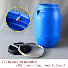 Large Plastic Bucket with Lid Food Grade Air Tight Industrial Container Multifunctional Shipping Container Rain Barrel Alternative for Restaurant Home Factory Brewing(42 Gallon)