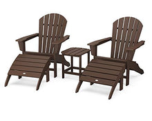 POLYWOOD South Beach 5-Piece Adirondack Chair Set with Side Table & Ottomans