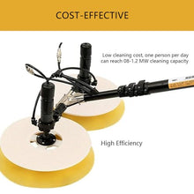 Lakenbroade Electric Solar Solar Panel Cleaning Tool, Double Head Automatic Solar Panel Cleaning Brush and Pole Kit, Window Cleaner Special Roof Water Brush and Other Cleaning Activities,GPAA7.5M