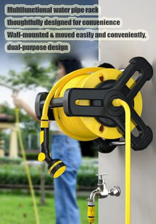 Etsuosy Portable Garden Hose Reel Cart with Wall Mount, 30m