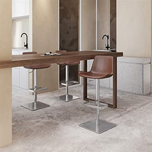 HASMI Bar Stools Bar Chair Modern Stainless Steel Back Chair Home Kitchen Decoration High Stool Restaurant Kitchen Lift Adjustable Bar Stool Swivel Bar Chairs Bar Chairs (Color : Brass)